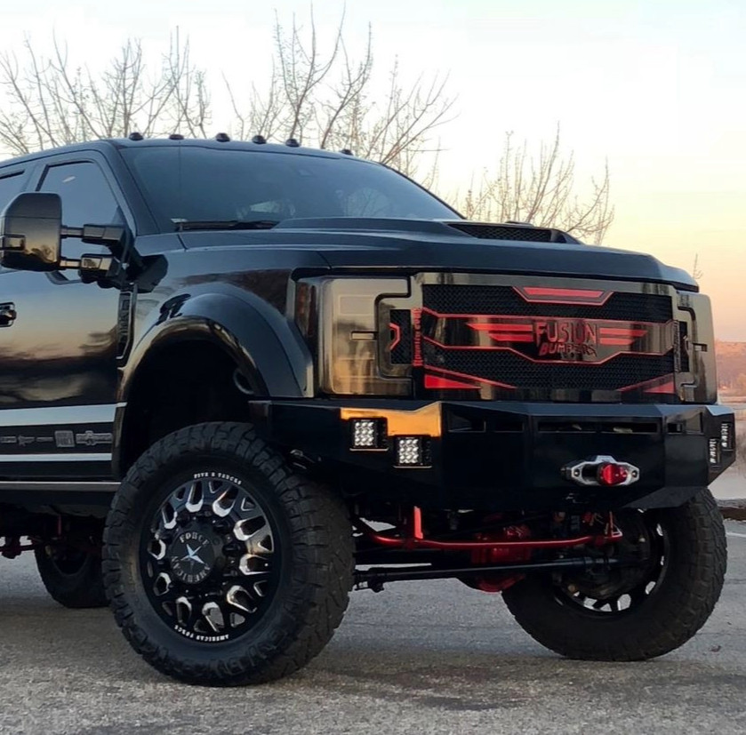 Base Bumper. Rigid Dually XL Mounts.  Winch Mount. (Warn Platinum 12 S)