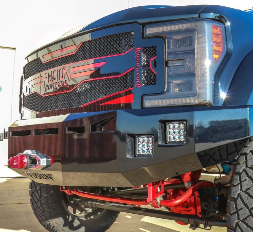 Base Bumper. Rigid Dually XL Mounts. Winch Mount. (Warn Platinum 12 S)