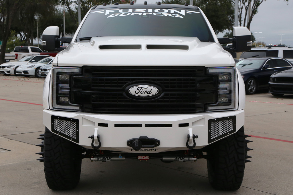 Gladiator Series
Optional-Stainless steel trim plates (special order)
Dually fog light mounts behind the stainless steel mesh
Clevis mounts 
Winch plate