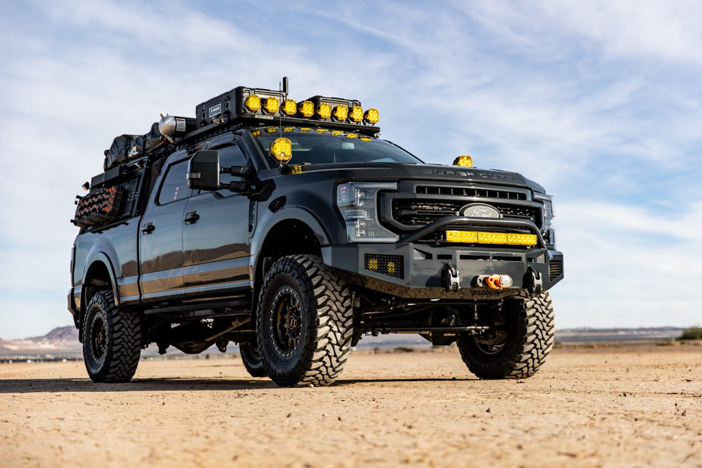 Gladiator Series
Baja Designs fog lights behind the stainless steel mesh
Clevis mounts 
Winch plate