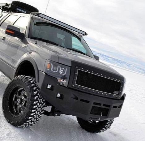 Base Bumper
Clevis Mounts
Rigid Industries Dually Lights 
Eco Boost Air Vent