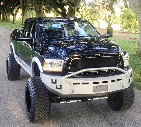 Pre-Runner Bar.
Clevis Mounts.
Rigid Industries Dually lights. 
10" E-Series Under The Vent. 