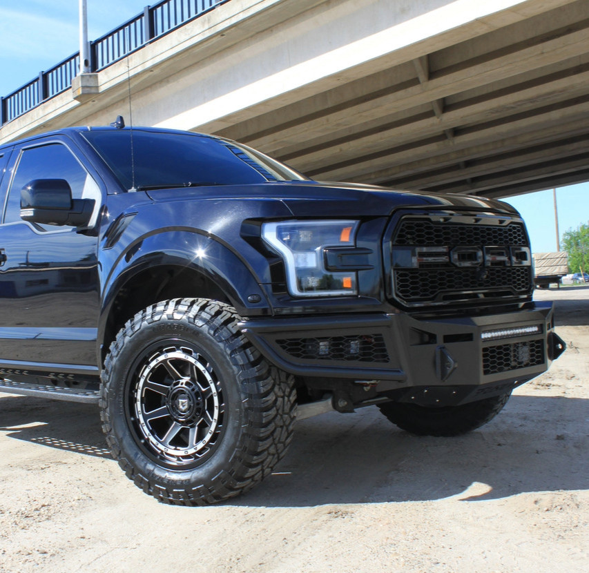 Black Powder coating
20" Rigid Industries Single Row over the vent
Adaptive Cruise Control Mount
Honeycomb inserts-Standard 
Clevis mounts 