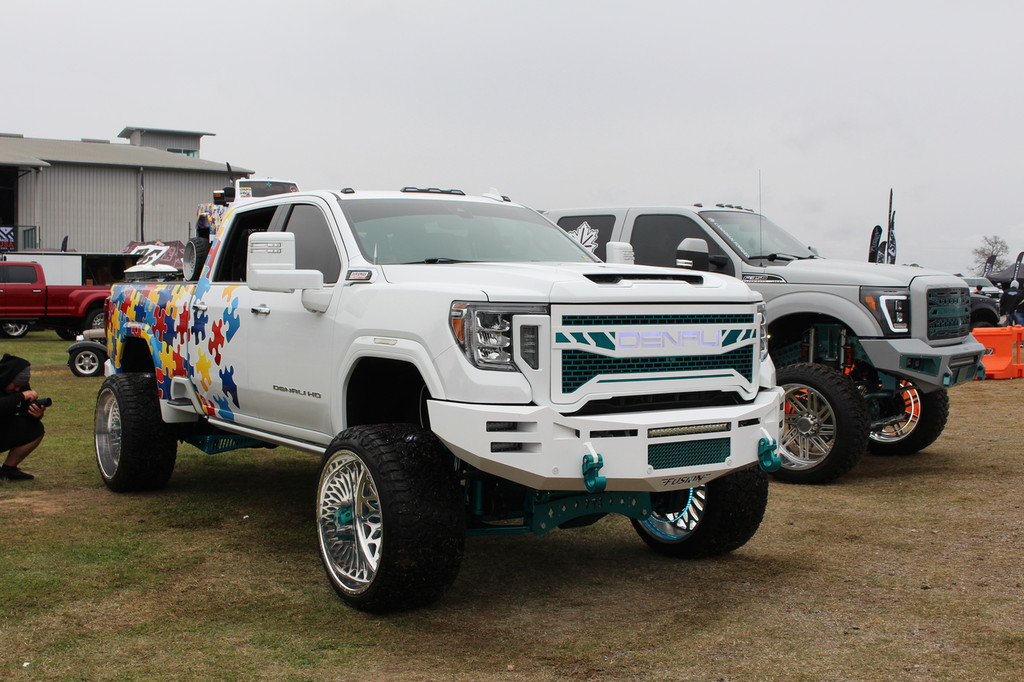 Rigid Industries 6" SR as fog lights
Clevis mounts.
Front Parking Sensors 
Block Heater Provision
Rigid Industries 20" SR in the vent area