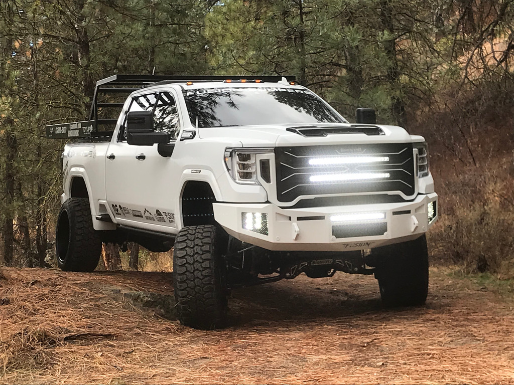 2020 GMC HD 
Gladiator Edition
Two Vision X 6" bars-Vertical
20" Vision X bar above the vent