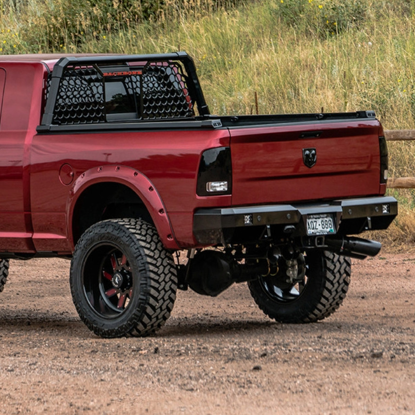 Rigid Dually back up lights, back up sensors, and clevis mounts.