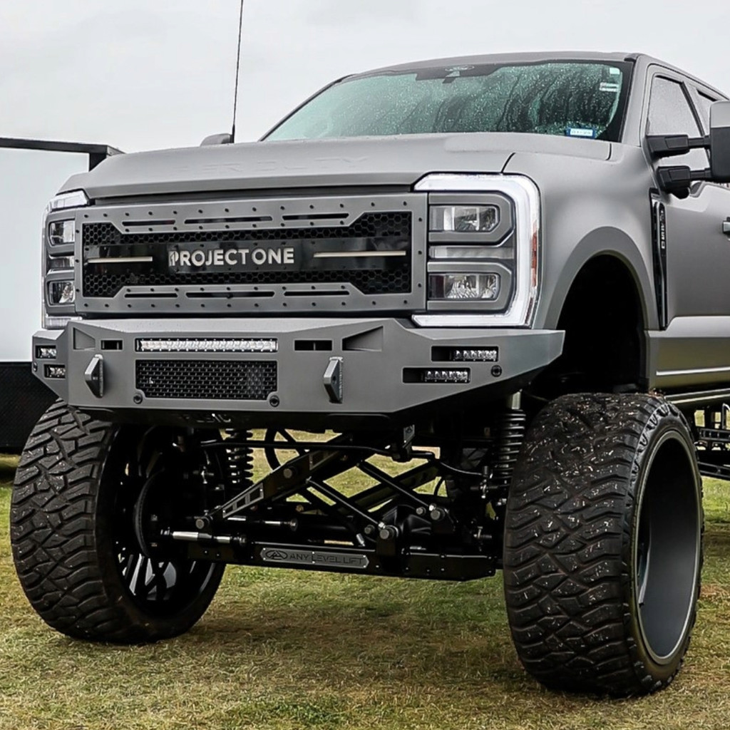 Clevis Mounts.
Rigid 6" SR Mounts, Staggered.
20" Single Row Light in vent area.
Front Parking Sensors.