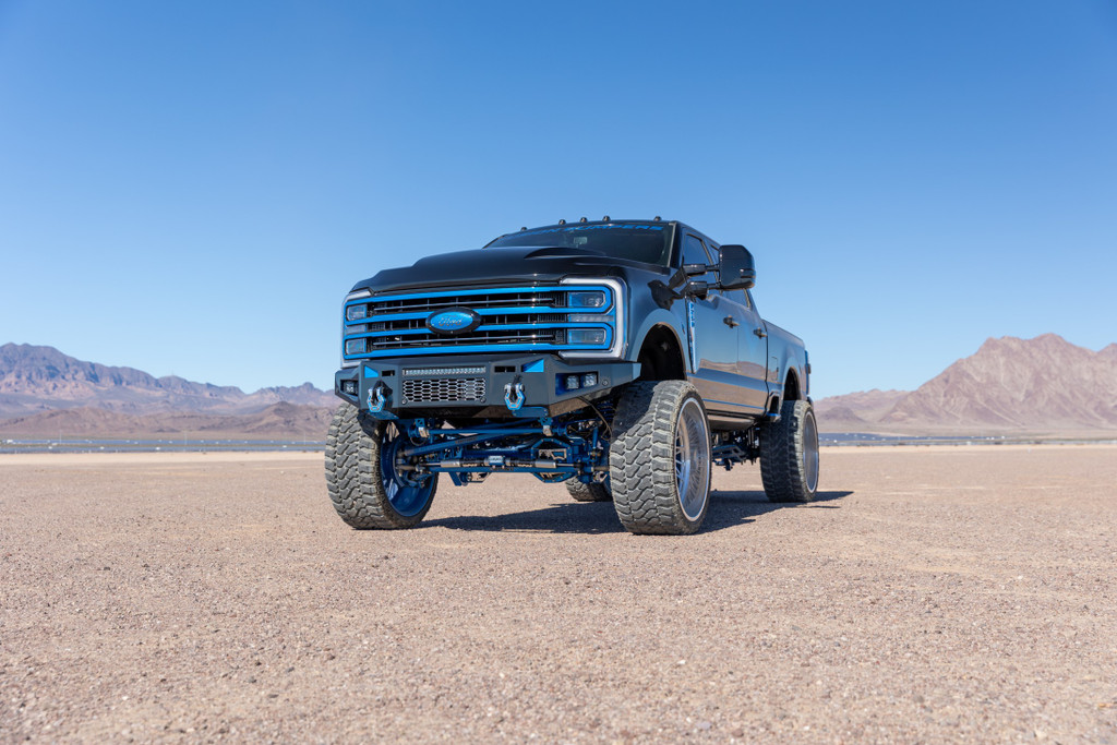 *NEW DESIGN*
Light Buckets for Fog Lights
Two 3" Cube Lights (Only option) Rigid Industries Duallys
Clevis Mounts.
20" Single Row Light in vent area Rigid Industries
Adaptive Cruise Control
Front Parking Sensors