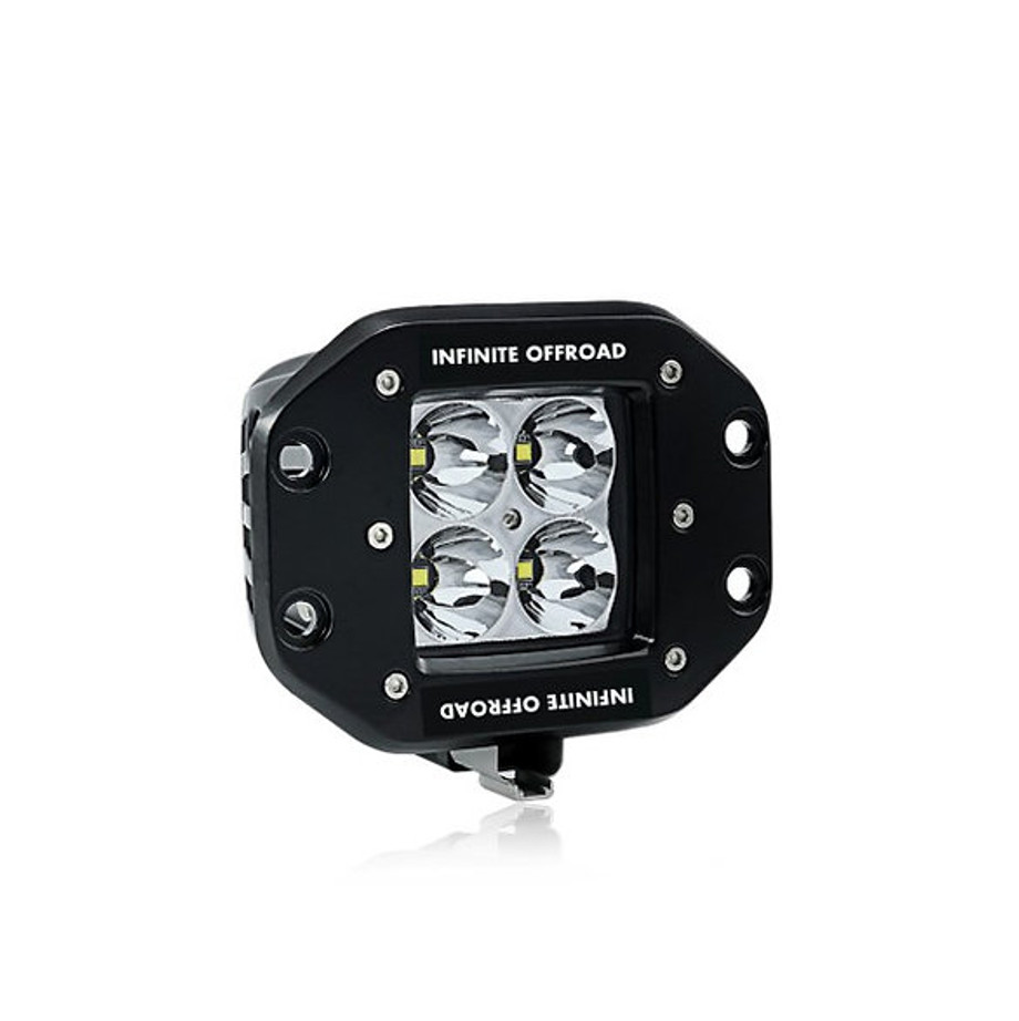 Infinite Offroad 3 Inch Dual LED Cube Kit With Flush Mounts Reverse Lights
