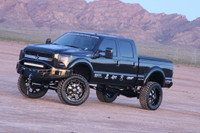 Pre-Runner Style.
Clevis Mounts.
Two 4" Rigid E-Series Horizontal per side. 
Winch Mount