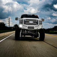 Updated Design.
Base Bumper.
Clevis Mounts.
6" Single Row Lights Staggered.
Holes/Mounts for 20" Single Row Light in the vent area. (not installed)