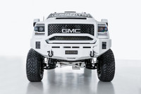 Pre-Runner bar.
With Parking Sensors Mounts. 
Clevis Mounts.
Rigid Industries 10" E-Series in the license plate area.
Two Rigid Industries 4" E-Series per side (Horizontal).