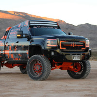 Base Bumper With Parking Sensors Mounts.  
Clevis Mounts.
Rigid Industries Q-Series