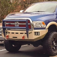Defender Grille Guard.
Clevis Mounts. 
Winch Mount.
Rigid Industries Two-4" E-Series (Vertical).