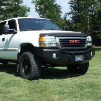 Base Front Bumper: Two 3" cube lights per side. Pre-runner bar/Bull Bar. Clevis mounts