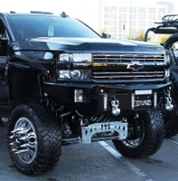 Base Bumper.
Clevis Mounts.
Custom Light Mounts(Call 888-779-3377).
Winch Mount.
Monster Swivel Hooks.