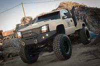 Pre-Runner Bumper.
Clevis Mounts.
3" LED Cube Mounts.
License Place Center Mounts.
