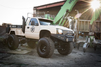 Pre-Runner Bumper.
Clevis Mounts.
3" LED Cube Mounts.
License Place Center Mounts.
