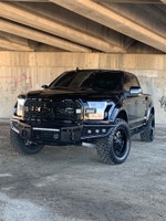 Black Powder coating
20" Rigid Industries Single Row over the vent
Adaptive Cruise Control Mount
Honeycomb inserts-Standard 
Clevis mounts 