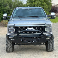 Clevis Mounts.
Pre Runner Bar.
Rigid 6" SR Mounts, Staggered.
Winch Mount.
Warn Evo 12000 S Winch. PN: WRN103255
Adaptive Cruise Control Mount.
License Plate Center Mesh.
Front Parking Sensors.
Black Powder Coat.