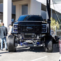 *NEW DESIGN*
Light Buckets for Fog Lights
Two 3" Cube Lights (Only option) Rigid Industries Duallys
Clevis Mounts.
20" Single Row Light in vent area Rigid Industries
Adaptive Cruise Control
Front Parking Sensors