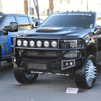 *New Design*
Light Buckets
Trim Plates (Custom Order)
Mounts for Rigid Industries 3" Cube Lights
Defender Grill Guard & Headlight Guard (Radius Tubing)
Mounts for Six Rigid Industries 6" 360 Series Lights off of top bar
Adaptive Cruise Control Bracket