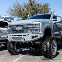 *NEW DESIGN*
Light Buckets for Fog Lights
Two 3" Cube Lights (Only option)
Clevis Mounts.
20" Single Row Light in vent area.
Adaptive Cruise Control
Front Parking Sensors