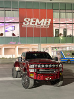 Updated Design.
Light Buckets.
Mounts for Baja Design LP6 Fog Lights
Clevis Mounts.
Defender Grill Guard & Headlight Guard (Radius Cross Bars)
Mounts for Six LP6 Lights off of top bar.
Winch Mount
Winch Access Panels