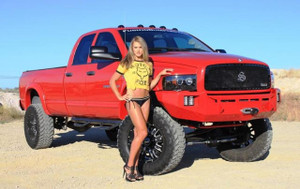 Rigid Industries 4" E-Series-Vertical Two Per Side 
Clevis Mounts 
Winch Mount 
Model-Lauren Lillo
