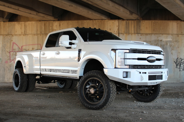 Base Bumper. OLB 5.5 Lights. OLB 20" Single Row LED Vent Mount.  License Plate Center Mesh with Adaptive Cruise Control Mount. 