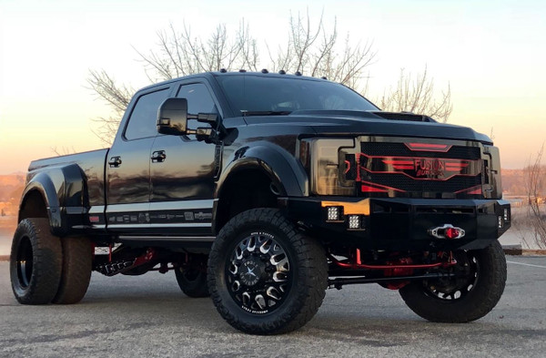 Base Bumper. Rigid Dually XL Mounts.  Winch Mount. (Warn Platinum 12 S)