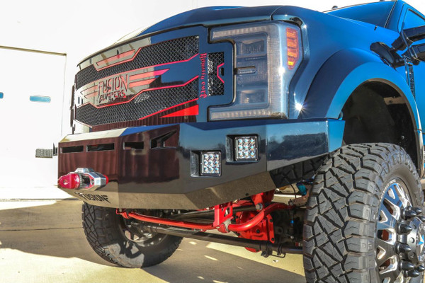 Base Bumper. Rigid Dually XL Mounts. Winch Mount. (Warn Platinum 12 S)