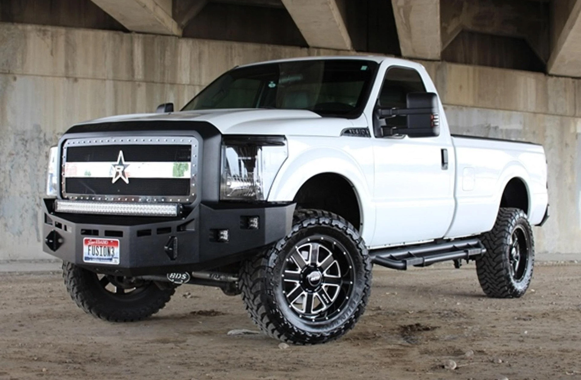 <p>Rigid Industries 40" RDS LED light, Dually fog lights. RBP RX-3 Grille. Powertech Diesel headlights, 20" SOTA Rehad wheels, 35" tires, RBP Steps.</p>