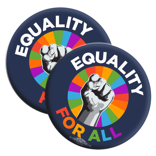 Equality for All - Rainbow (2.25" Mylar Button -- Pack Of Two!) Equality for All - Rainbow (2.25" Mylar Button -- Pack Of Two!)