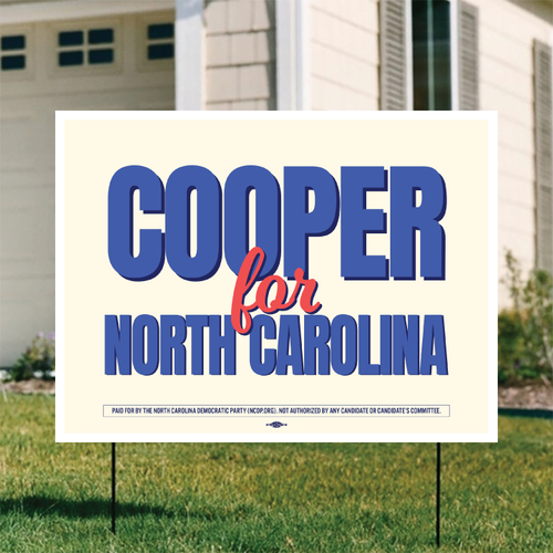 Cooper For North Carolina (24" x 18" Coroplast Yard Sign)