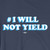 I Will Not Yield (Unisex Navy Tee)