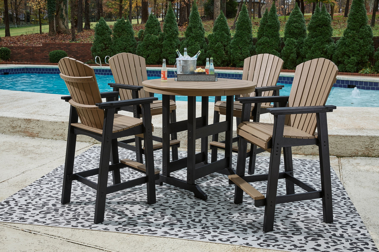 outdoor high table and 4 chairs