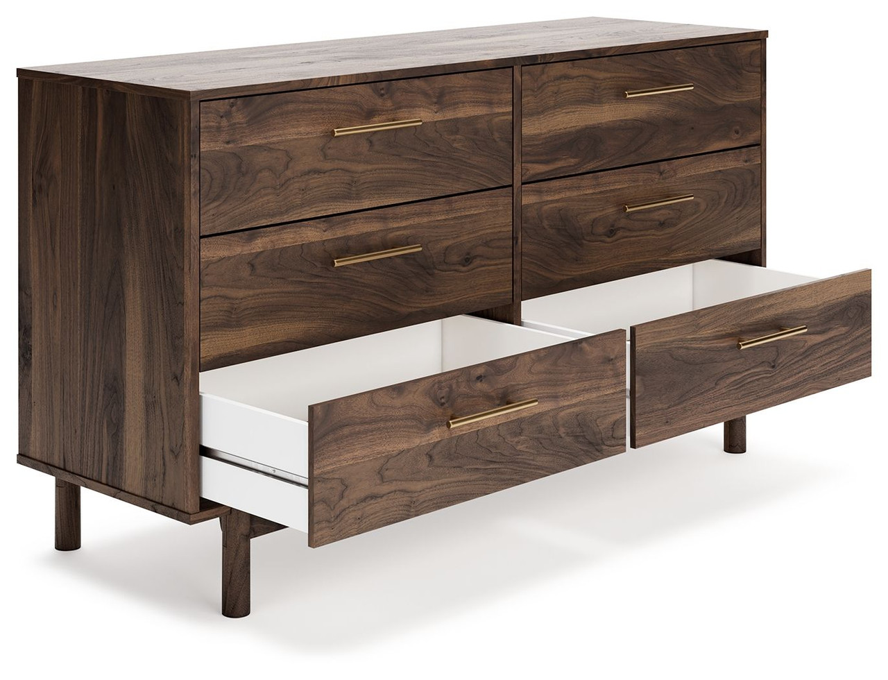The Calverson Mocha Six Drawer Dresser Medium is available at Select