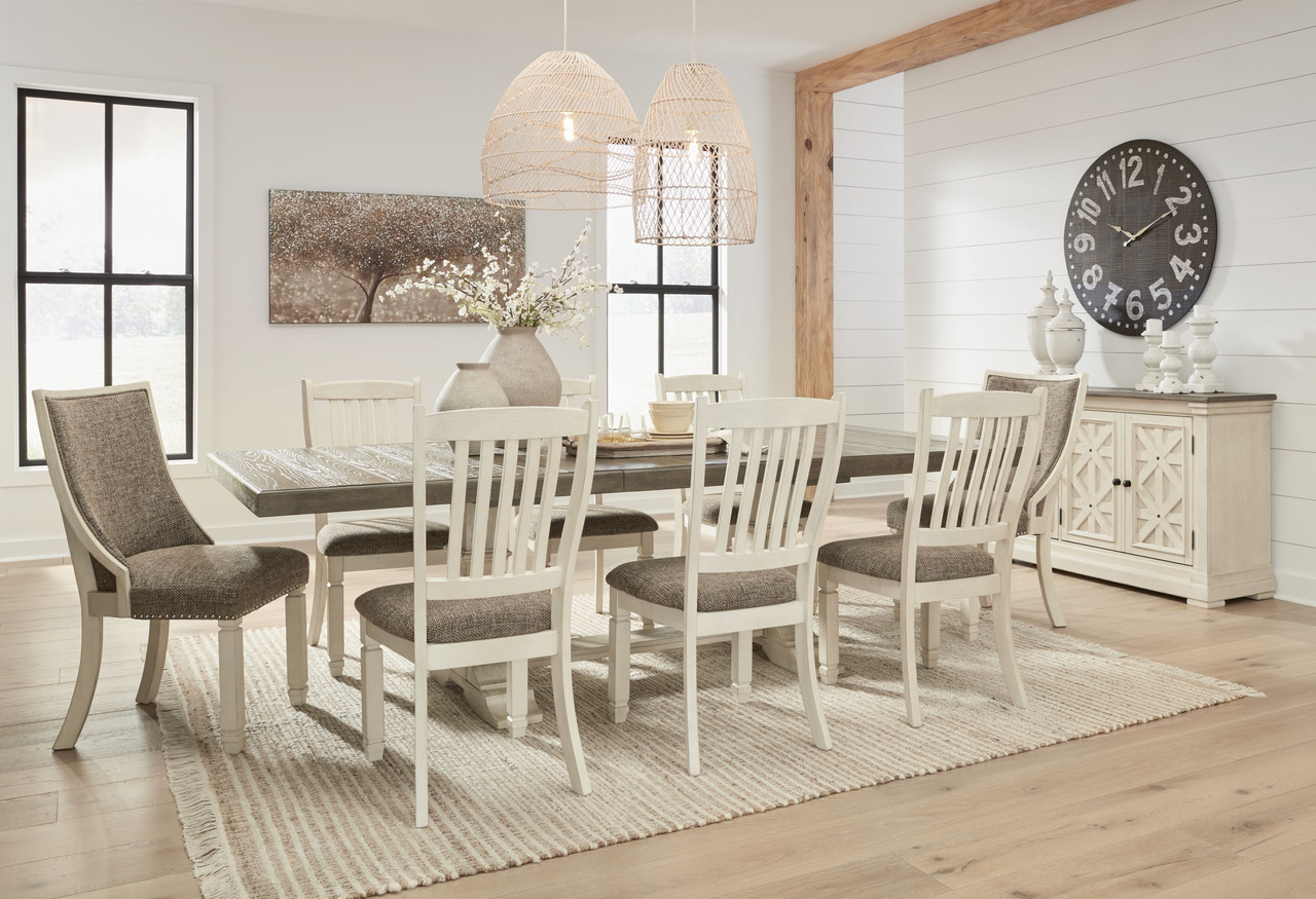 The Bolanburg Brown Beige 12 Pc. Dining Table 4 Side Chairs 2