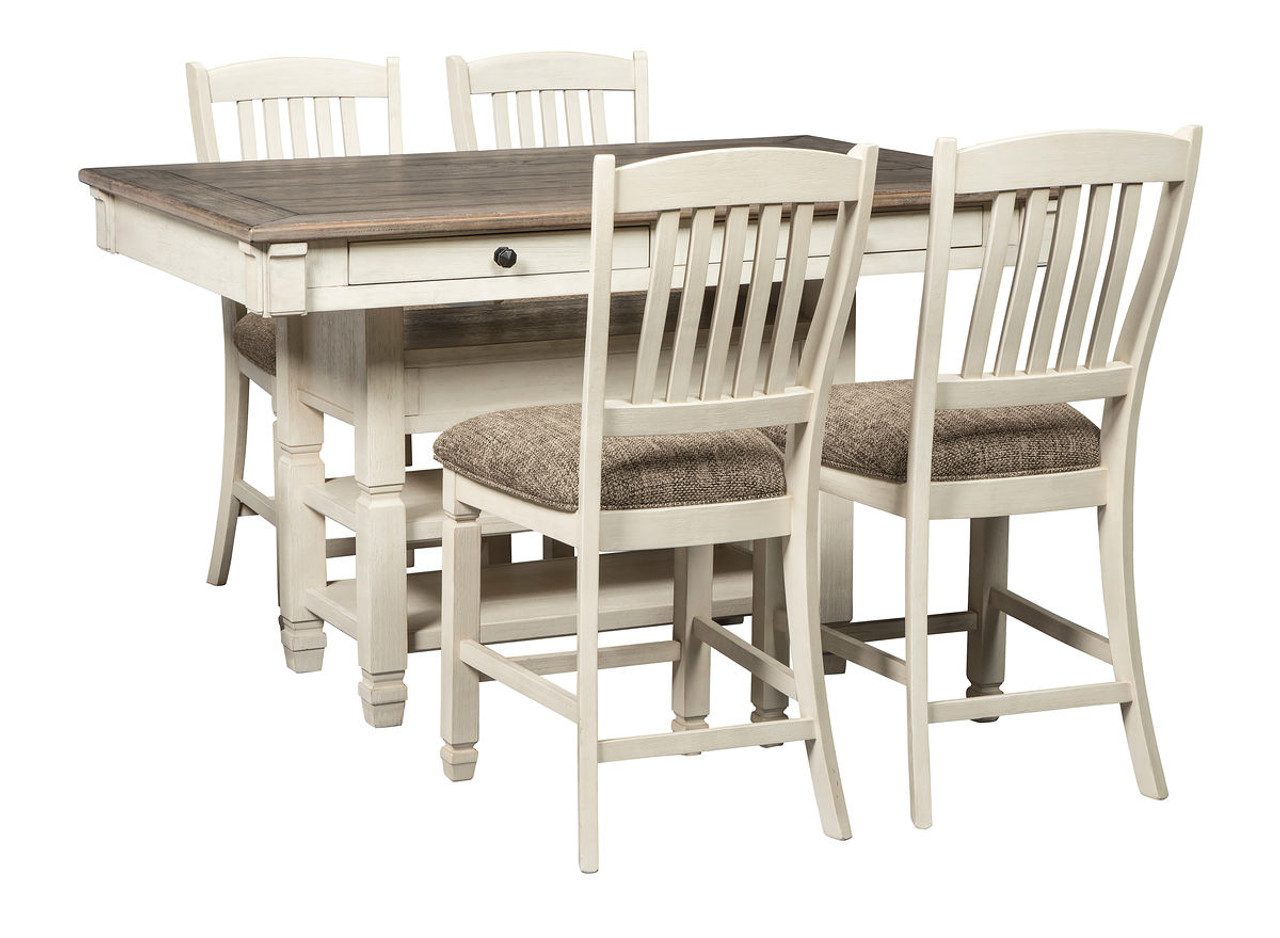 two tone counter height dining set