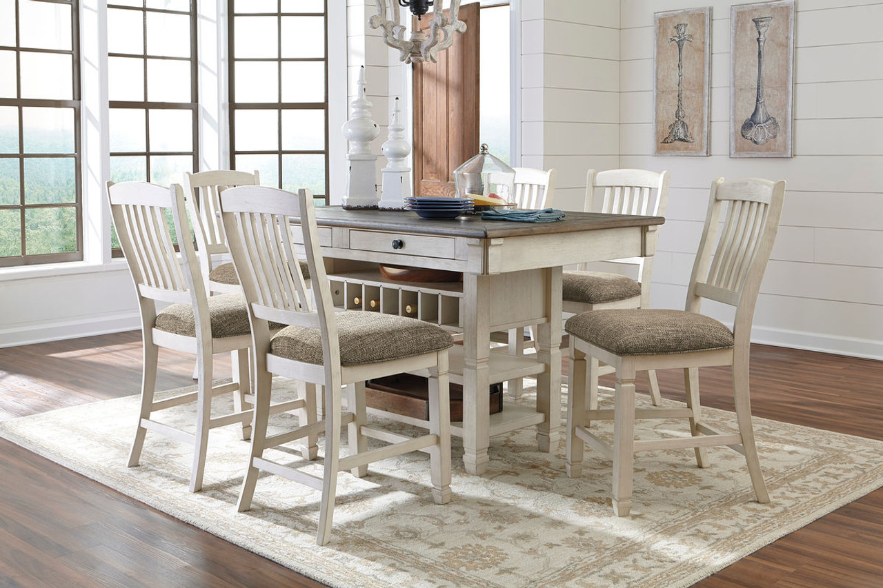 white 7 pc dining set