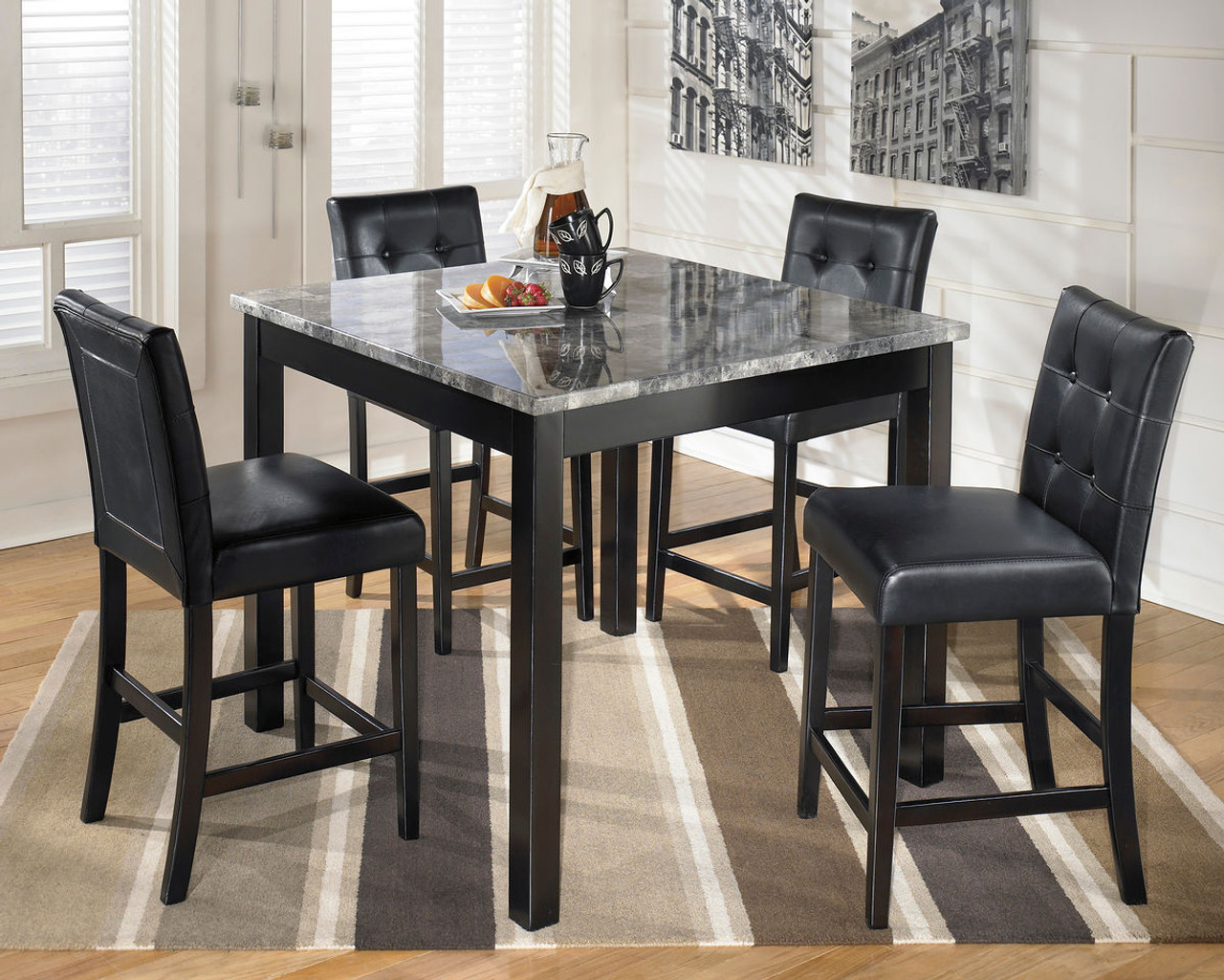 black square dining room table