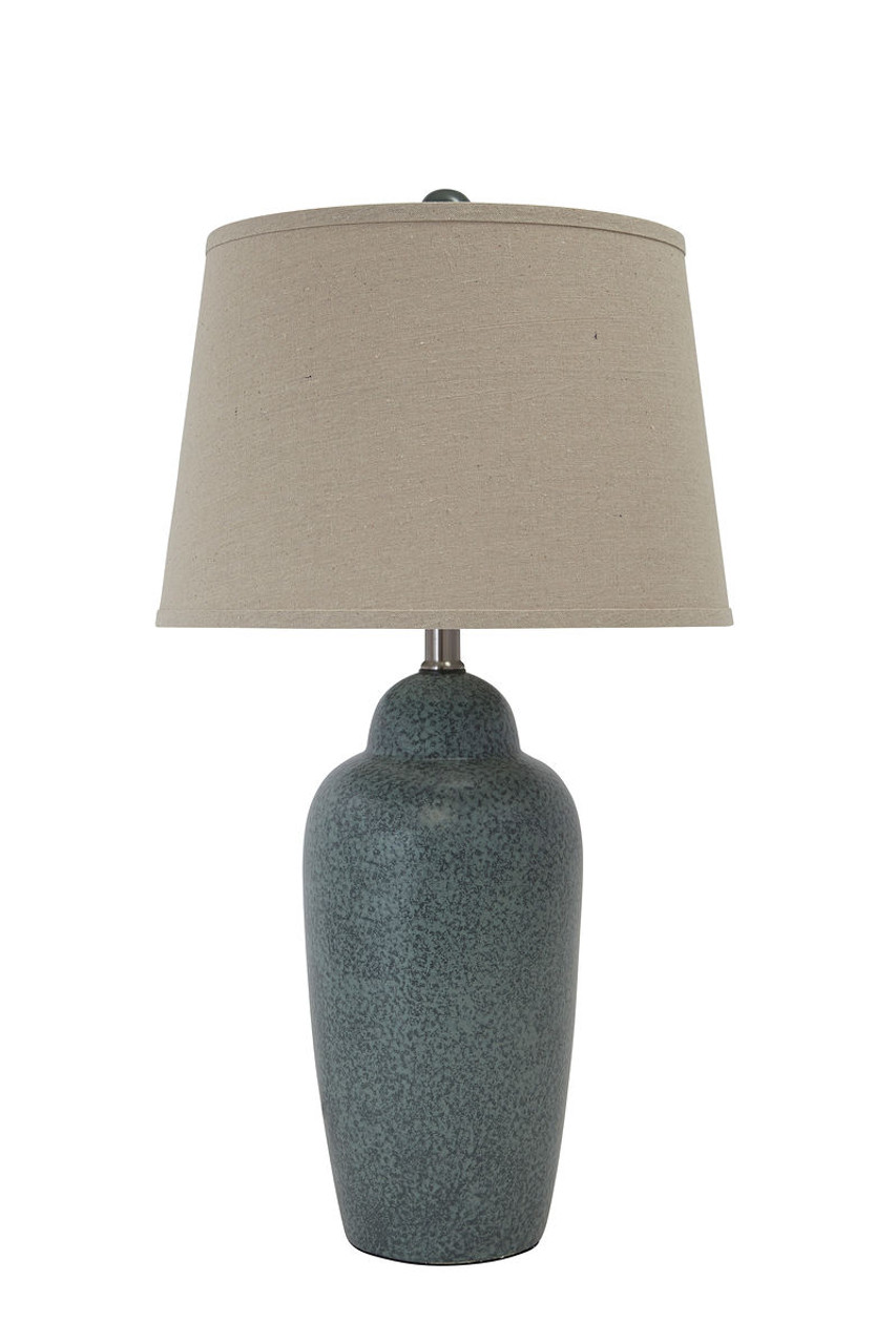 light green ceramic table lamp