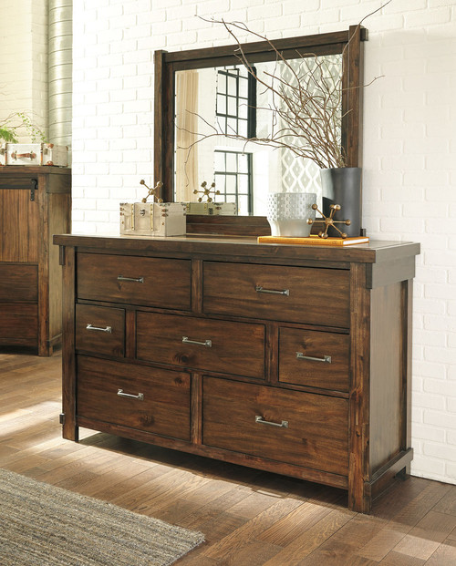 Lakeleigh Brown Dark Five Drawer Chest