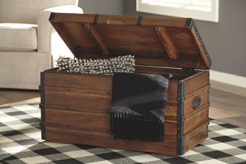 Signature Design by Ashley Ryker Modern Rustic Storage Trunk or