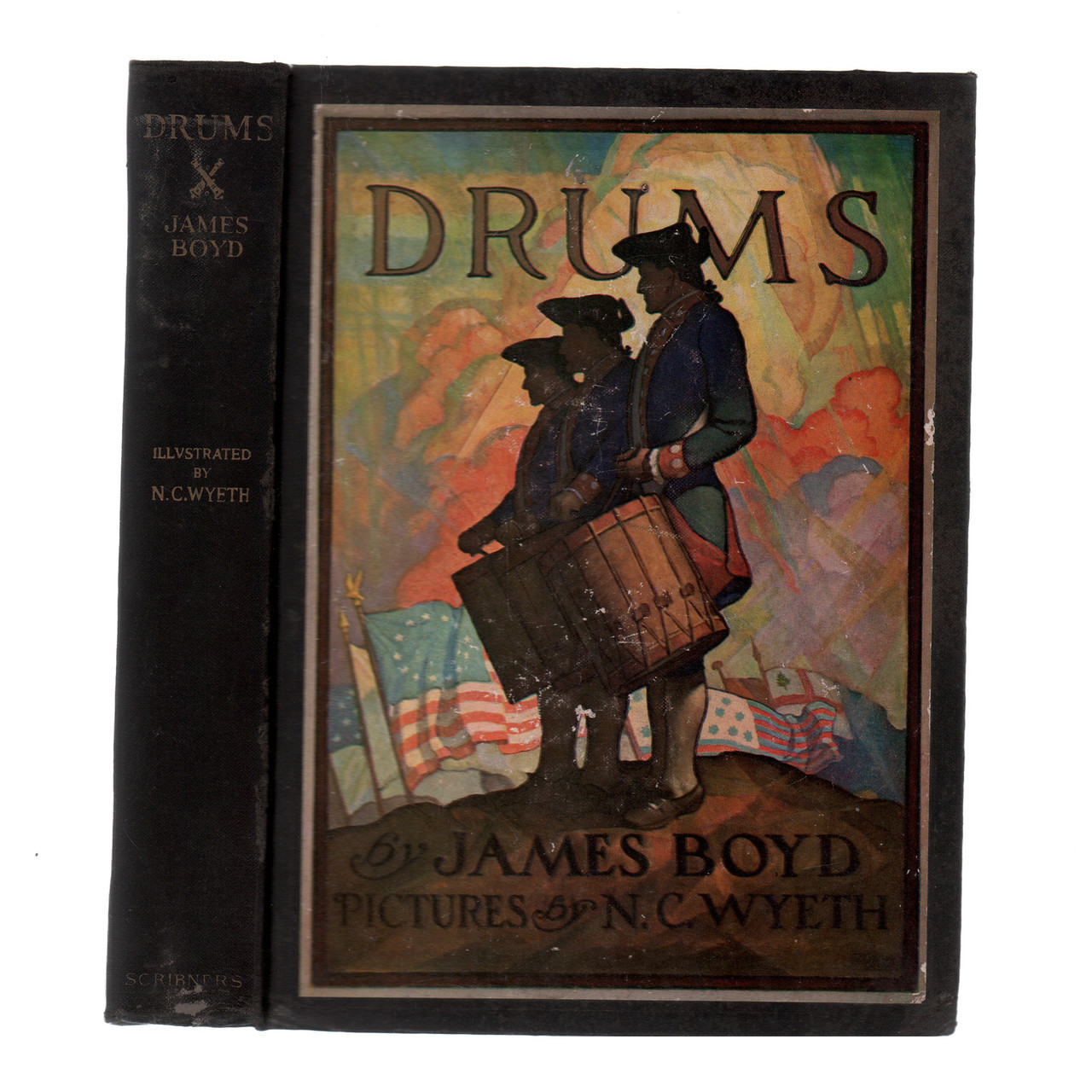 1928 "First Edition, Drums, illustrated by N.C. Wyeth" by James Boyd