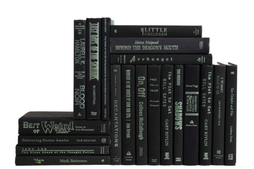 Modern Black & Green Book Set - Set of Twenty
