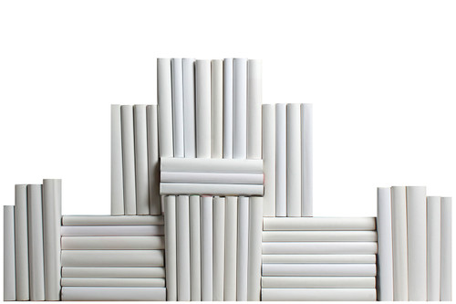 Modern Snowfall Wrapped Book Wall, S/50