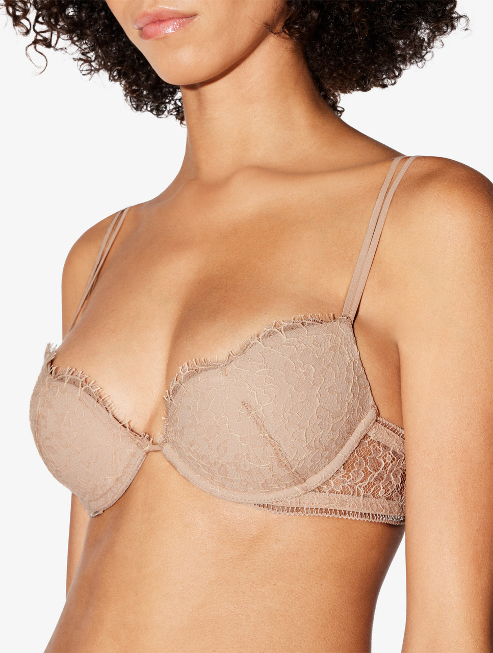 Mirilla Giotto Dibondon Bigote Sujetador push up con encaje de color Rosa Antiguo | La Perla