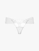 Tanga de Lycra® con encaje Chantilly color blanco_0